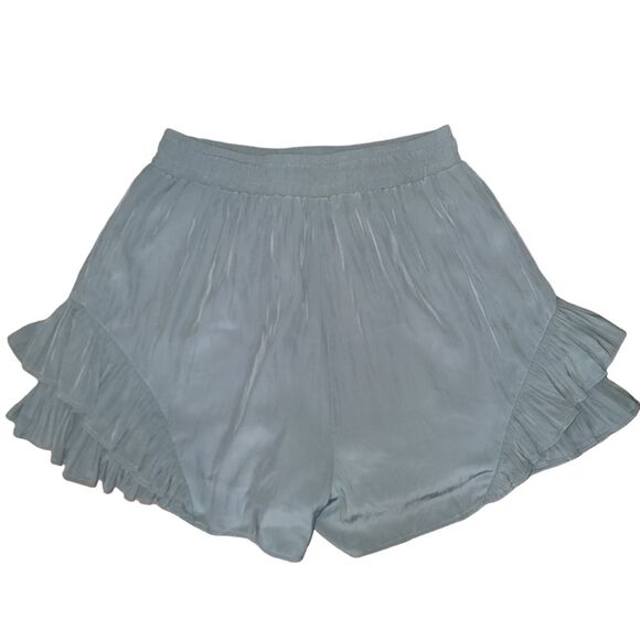 Lavender Brown Sage Ruffle Drawstring  shorts size small - Picture 2 of 8